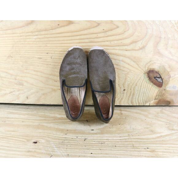 Celine Shoes Womens 8.5 Brown Pony Hair Espadrilles Flats Paris Dust Bag - Picture 5 of 13